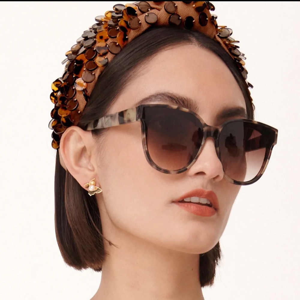 Lele Sadoughi tortoise Brooklyn sunglasses